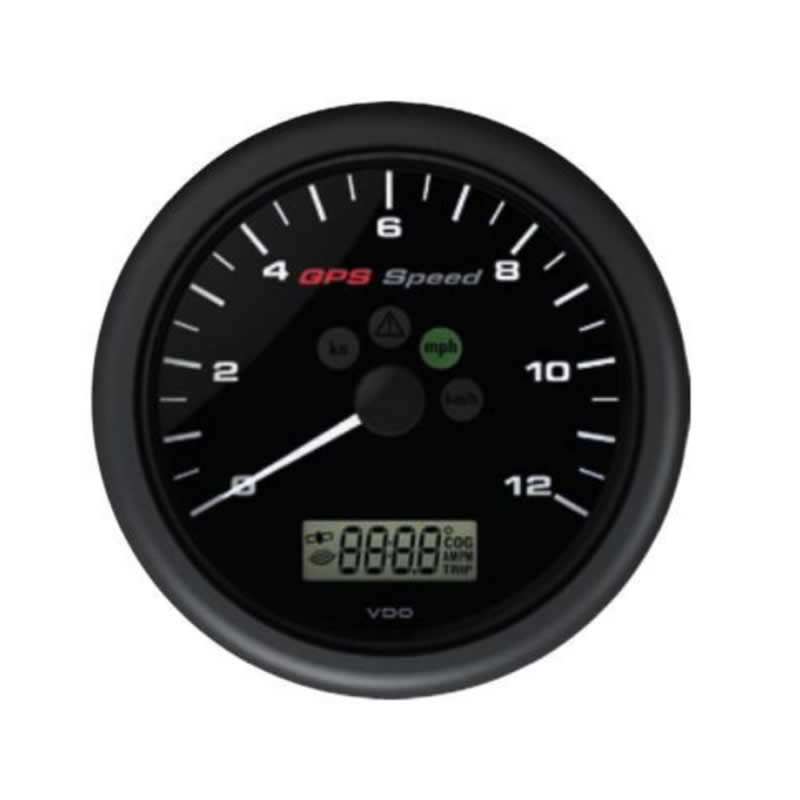 VDO ViewLine GPS Speedometer 0-12 kn Black 110 mm